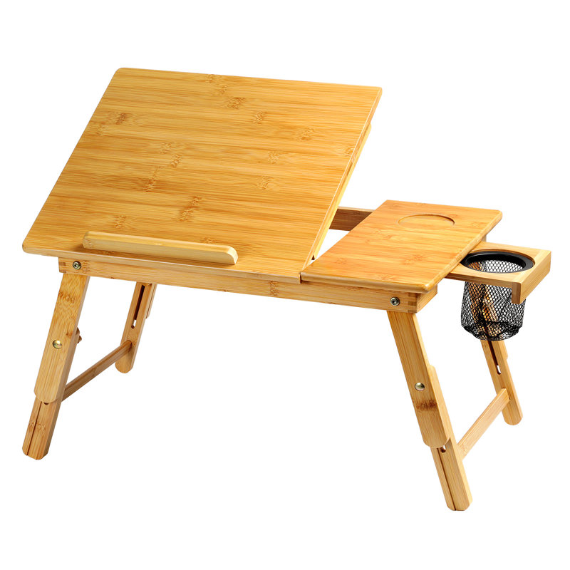 Inbox Zero Lap Desk Fits up to 15.6 Inch Laptop Desk Foldable Bed Tray Breakfast Table with 5 Angles Reviews Wayfair